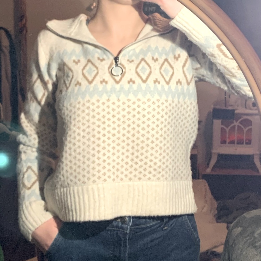 Pink rose sweater